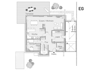 Massivhaus Bauhaus Mundt von MYMassivhaus, Cubushaus Grundriss 1