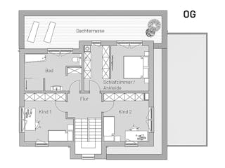 Massivhaus Bauhaus Mundt von MYMassivhaus, Cubushaus Grundriss 2