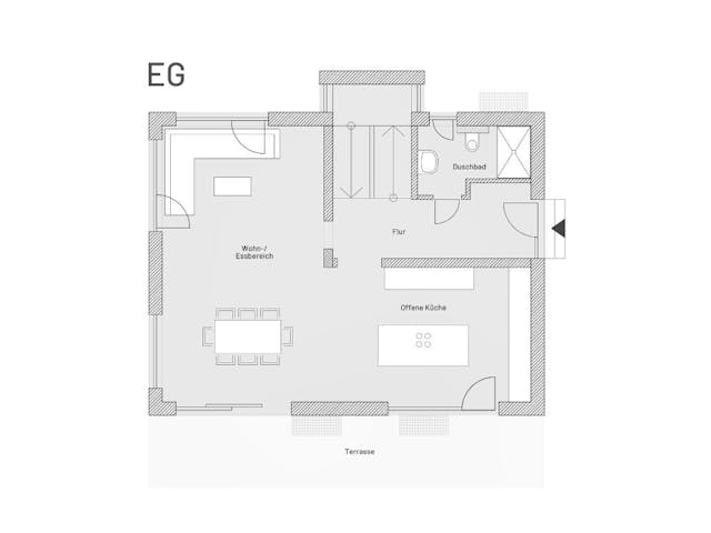 Massivhaus Massivhaus Brand von MYMassivhaus, Satteldach-Klassiker Grundriss 1