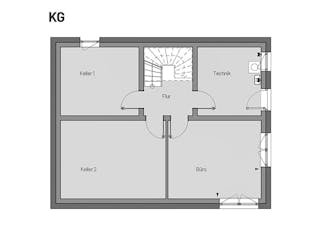 Massivhaus Passivhaus Hägele mit Lichthof von MYMassivhaus, Satteldach-Klassiker Grundriss 3