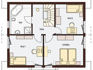 Blockhaus D126 von Frammelsberger R. Ingenieur-Holzbau, Blockhaus Grundriss 2
