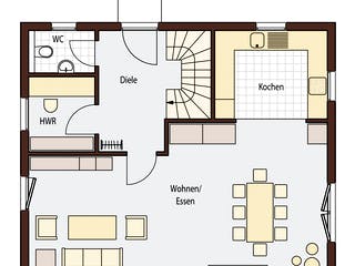 Blockhaus D126 von Frammelsberger R. Ingenieur-Holzbau, Blockhaus Grundriss 1