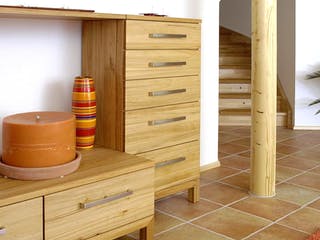 Blockhaus Wagner D139 von Frammelsberger R. Ingenieur-Holzbau, Satteldach-Klassiker Innenansicht 2