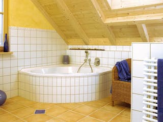 Blockhaus Wagner D139 von Frammelsberger R. Ingenieur-Holzbau, Satteldach-Klassiker Innenansicht 5