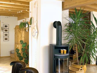 Blockhaus Müller D141 von Frammelsberger R. Ingenieur-Holzbau, Pultdachhaus Innenansicht 4