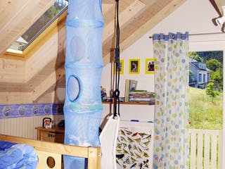 Blockhaus Braun D165 von Frammelsberger R. Ingenieur-Holzbau, Satteldach-Klassiker Innenansicht 4