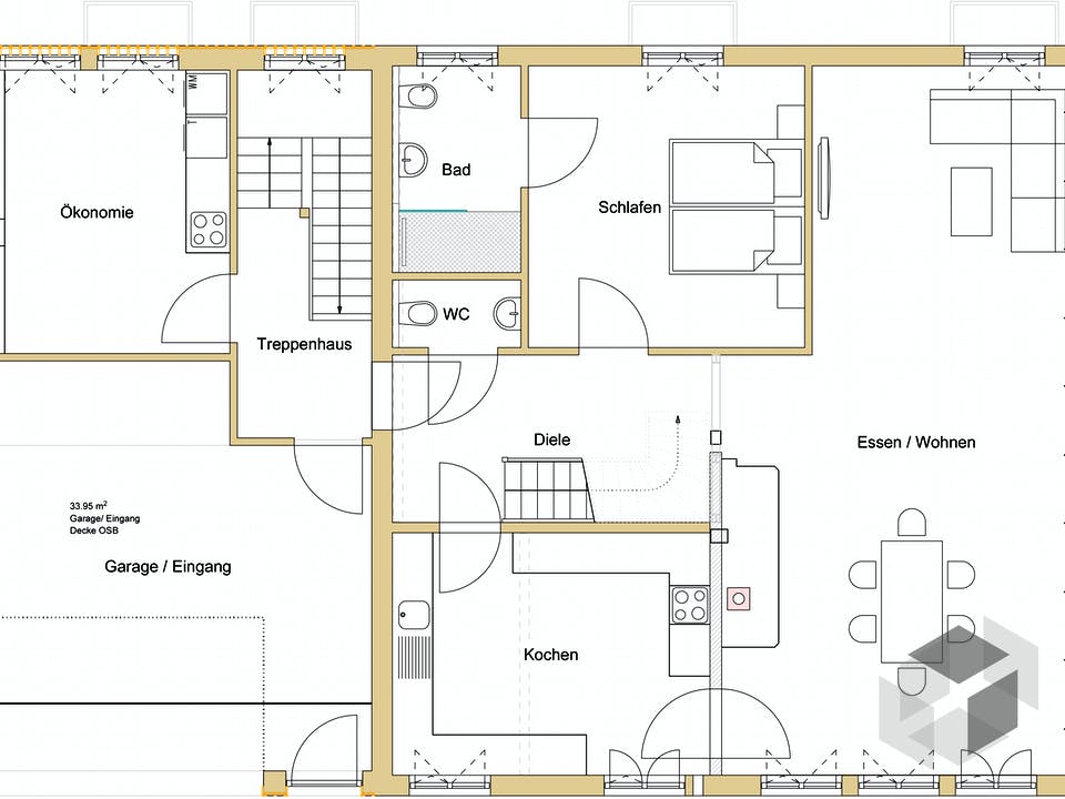B420 Montigel von Frammelsberger HOLZHAUS Grundriss