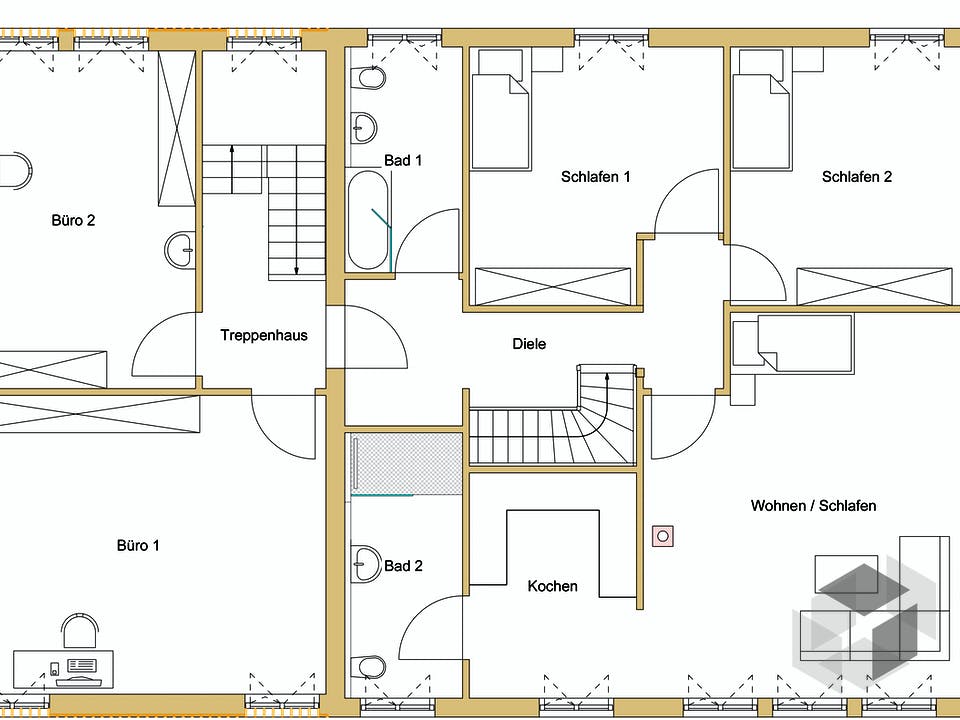 B420 Montigel von Frammelsberger HOLZHAUS Grundriss