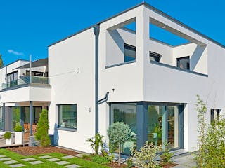 Fertighaus Haus Reichenbach von Naturholzhaus Bayern, Cubushaus Außenansicht 2