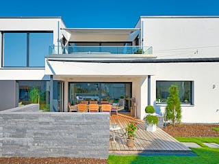 Fertighaus Haus Reichenbach von Naturholzhaus Bayern, Cubushaus Außenansicht 3