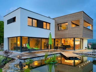 Fertighaus Haus Wagner von Naturholzhaus Bayern, Cubushaus Außenansicht 2