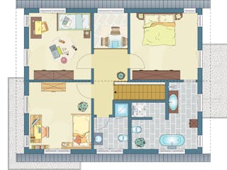 Fertighaus MH Hannover - NEO 300 von FingerHaus Schlüsselfertig ab 451371€, Satteldach-Klassiker Grundriss 2