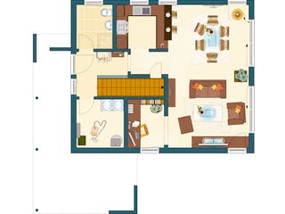 Fertighaus NEO 111 von FingerHaus, Satteldach-Klassiker Grundriss 1