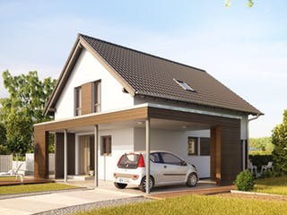 Fertighaus NEO 131 von FingerHaus Schlüsselfertig ab 316809€, Satteldach-Klassiker Außenansicht 1