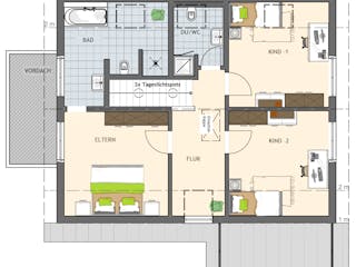 Fertighaus MH Wuppertal - NEO 312 von FingerHaus Schlüsselfertig ab 436716€, Satteldach-Klassiker Grundriss 2