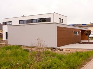 Fertighaus Neunecker von Holzhaus Rosskopf Schlüsselfertig ab 598000€, Cubushaus Außenansicht 7
