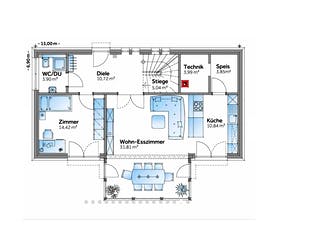 Fertighaus New Design Solair von Vario-Haus - Österreich Schlüsselfertig ab 412960€, Cubushaus Grundriss 1