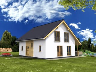 Fertighaus New Edition 161 von Suckfüll Energiesparhaus Schlüsselfertig ab 203990€, Satteldach-Klassiker Außenansicht 1