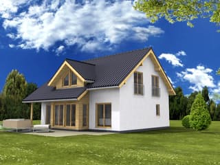 Fertighaus New Edition 161 von Suckfüll Energiesparhaus Schlüsselfertig ab 203990€, Satteldach-Klassiker Außenansicht 3