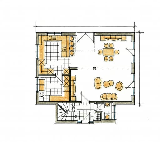 Fertighaus Lido Kubus von GUSSEK HAUS Schlüsselfertig ab 494800€, Cubushaus Grundriss 1