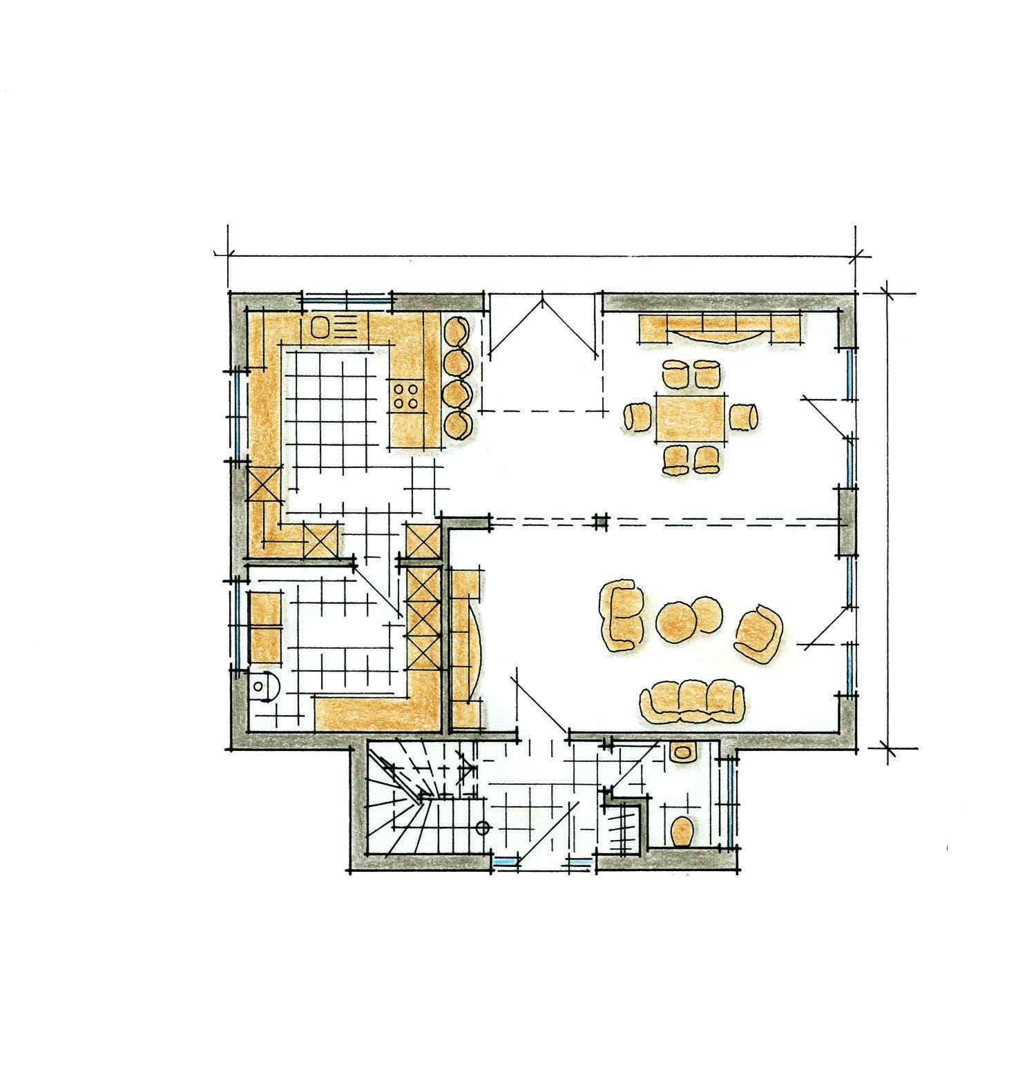 Fertighaus Lido Kubus von GUSSEK HAUS Schlüsselfertig ab 665500€, Cubushaus Grundriss 1