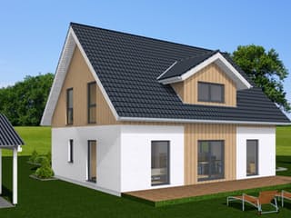 Fertighaus Family 142 von Zimmermann Haus Schlüsselfertig ab 265800€, Satteldach-Klassiker Außenansicht 4