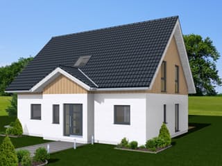 Fertighaus Family 142 von Zimmermann Haus Schlüsselfertig ab 265800€, Satteldach-Klassiker Außenansicht 5