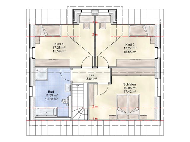 Massivhaus Wattenbek von Nissen Massivhaus, Satteldach-Klassiker Grundriss 2