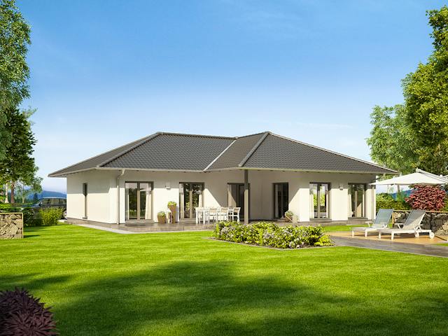 Fertighaus NIVO 140W von FingerHaus Schlüsselfertig ab 413205€, Bungalow Außenansicht 1