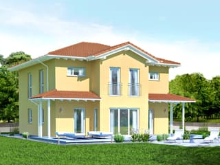 Fertighaus das Noble W 152 (inaktive) von ekodom Schlüsselfertig ab 182553€, Stadtvilla Außenansicht 1