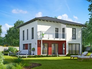 Fertighaus Das Noble W 155 (inaktive) von ekodom Schlüsselfertig ab 198779€, Stadtvilla Außenansicht 1