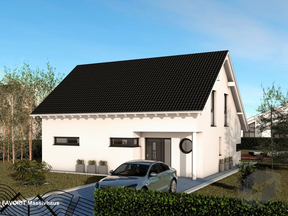 Noblesse 155 von Favorit Massivhaus Außenansicht