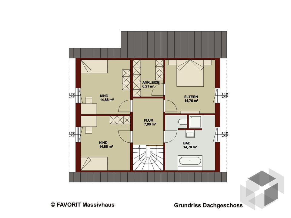 Noblesse 155 von Favorit Massivhaus Grundriss