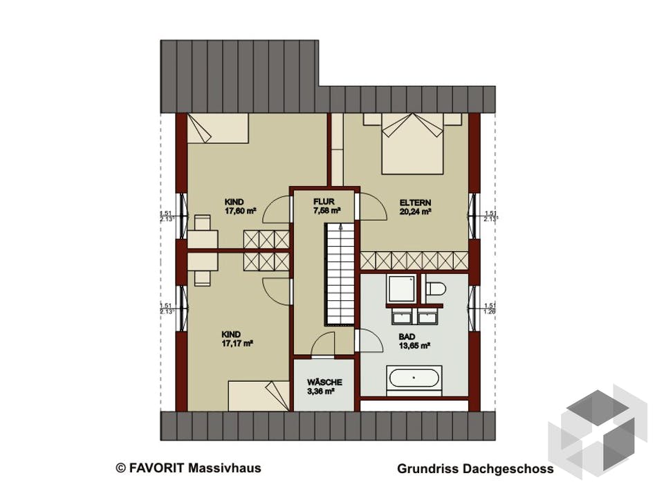 Noblesse 169 von Favorit Massivhaus Grundriss