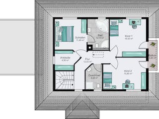 Fertighaus Nolting von STREIF Haus, Stadtvilla Grundriss 2