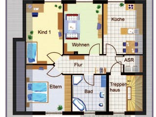 Massivhaus Novara von VARIANT-HAUS Bausatzhaus ab 52466€, Satteldach-Klassiker Grundriss 2