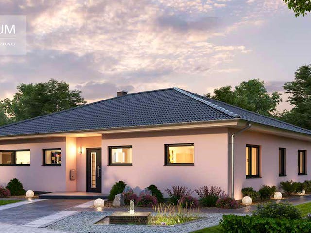 Massivhaus SmartPlus Bungalow 156 von Novum Innovativbau, Bungalow Außenansicht 1