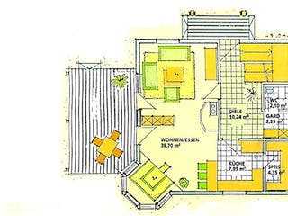 Fertighaus Nürnberg von Iller-Haus Schlüsselfertig ab 212800€, Satteldach-Klassiker Grundriss 2