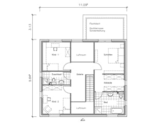 Massivhaus Bauhaus B-180 von NURDA-Hausbau Schlüsselfertig ab 339850€, Cubushaus Grundriss 2