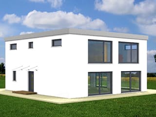 Fertighaus Nymphenburg von Ludwig Andrä Holzbau Schlüsselfertig ab 286483€, Cubushaus Außenansicht 1