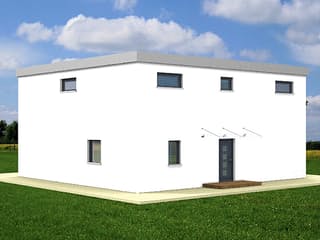 Fertighaus Nymphenburg von Ludwig Andrä Holzbau Schlüsselfertig ab 286483€, Cubushaus Außenansicht 2