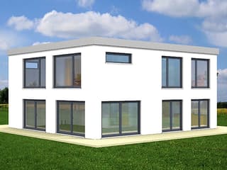 Fertighaus Nymphenburg von Ludwig Andrä Holzbau Schlüsselfertig ab 286483€, Cubushaus Außenansicht 3