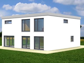 Fertighaus Nymphenburg von Ludwig Andrä Holzbau Schlüsselfertig ab 286483€, Cubushaus Außenansicht 4