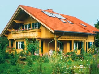 Fertighaus Oberfranken von TIROLIA Ausbauhaus ab 133720€, Blockhaus Außenansicht 1