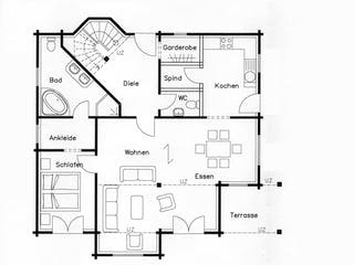 Fertighaus Oberfranken von TIROLIA Ausbauhaus ab 133720€, Blockhaus Grundriss 2