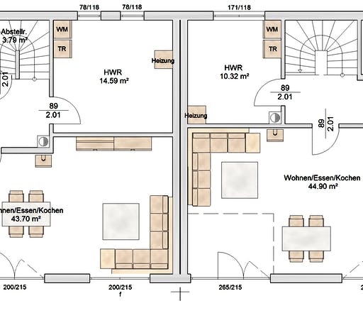 Fertighaus Obing (inactive) von Albert Haus Schlüsselfertig ab 290745€, Satteldach-Klassiker Grundriss 1