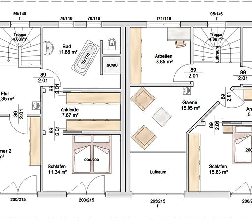 Fertighaus Obing (inactive) von Albert Haus Schlüsselfertig ab 290745€, Satteldach-Klassiker Grundriss 2