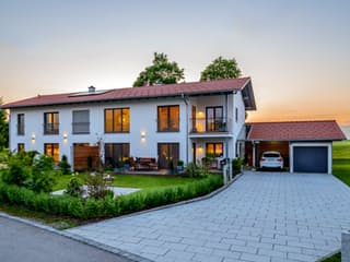 Fertighaus Obing von Albert Haus Schlüsselfertig ab 290745€, Satteldach-Klassiker Außenansicht 1