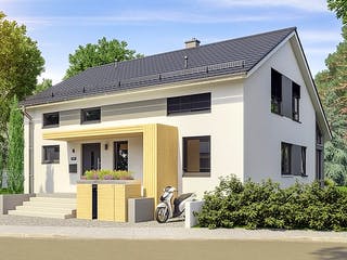 Massivhaus Hausidee Bad Berka von Ohrdrufer Hausbau Schmidt & Schwaab, Satteldach-Klassiker Außenansicht 1