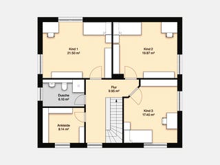 Massivhaus Hausidee Bad Berka von Ohrdrufer Hausbau Schmidt & Schwaab, Satteldach-Klassiker Grundriss 2